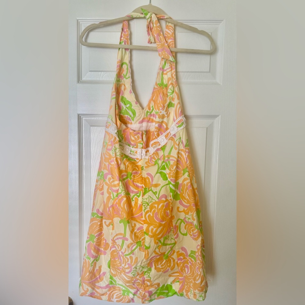 Lilly Pulitzer Multicolor Floral Halter Dress. Size 6 - Picture 3 of 5